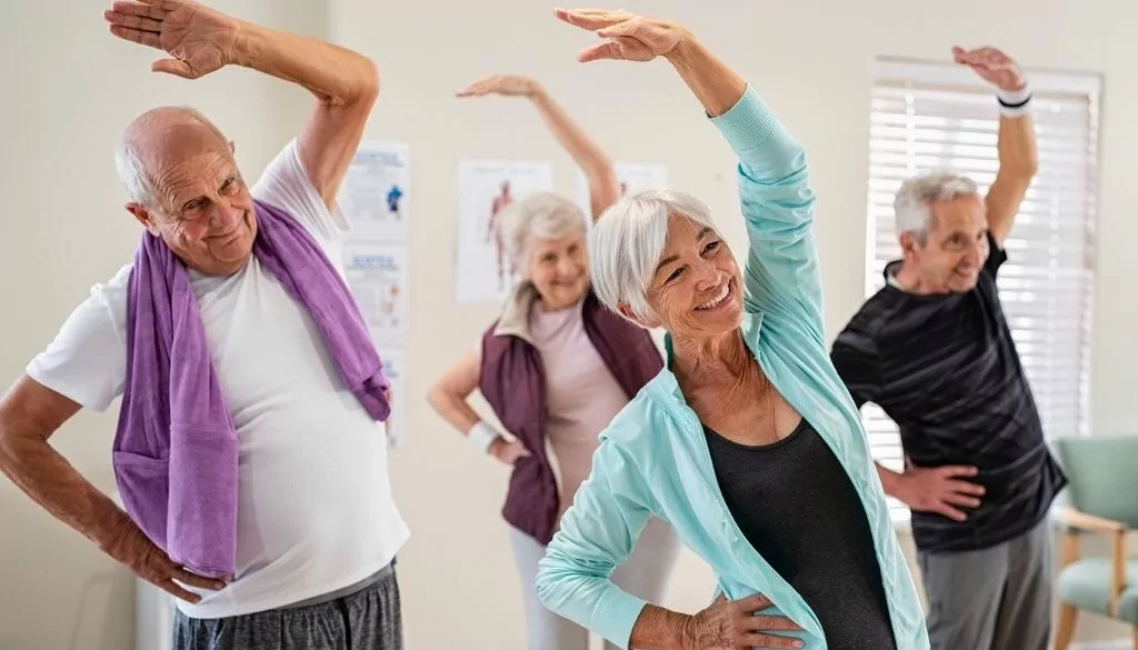 Elderly People Exercising